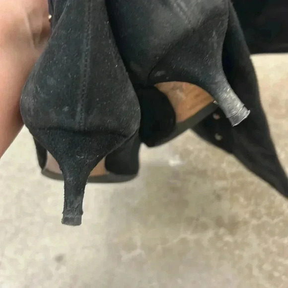 Bruno magli  suede kitten heels pointy toe boots - Picture 6 of 6